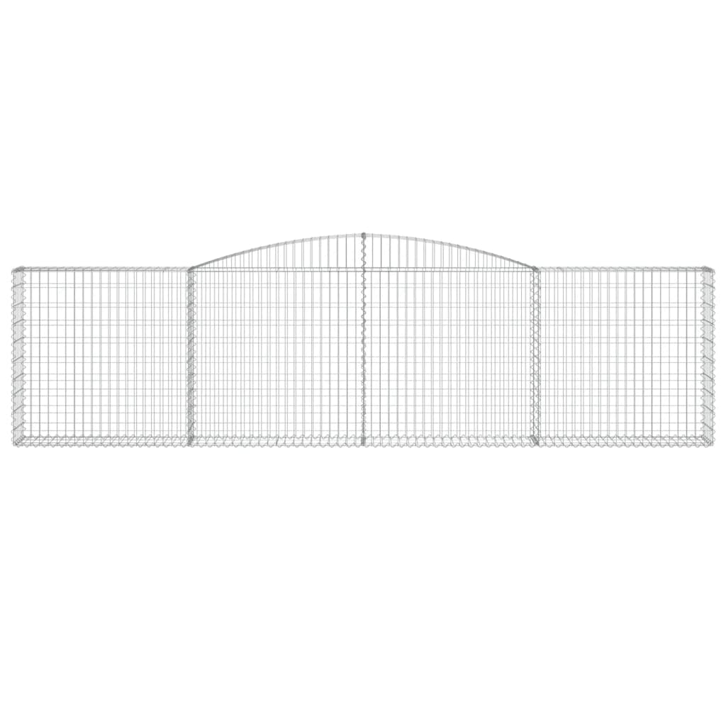 Klenuté gabionové koše 4 ks 400x30x100/120cm pozinkované železo