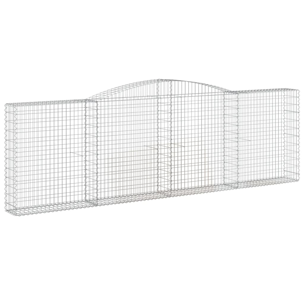 Klenuté gabionové koše 3 ks 400x30x120/140cm pozinkované železo