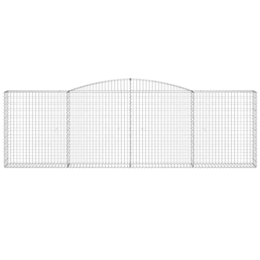 Klenuté gabionové koše 3 ks 400x30x120/140cm pozinkované železo