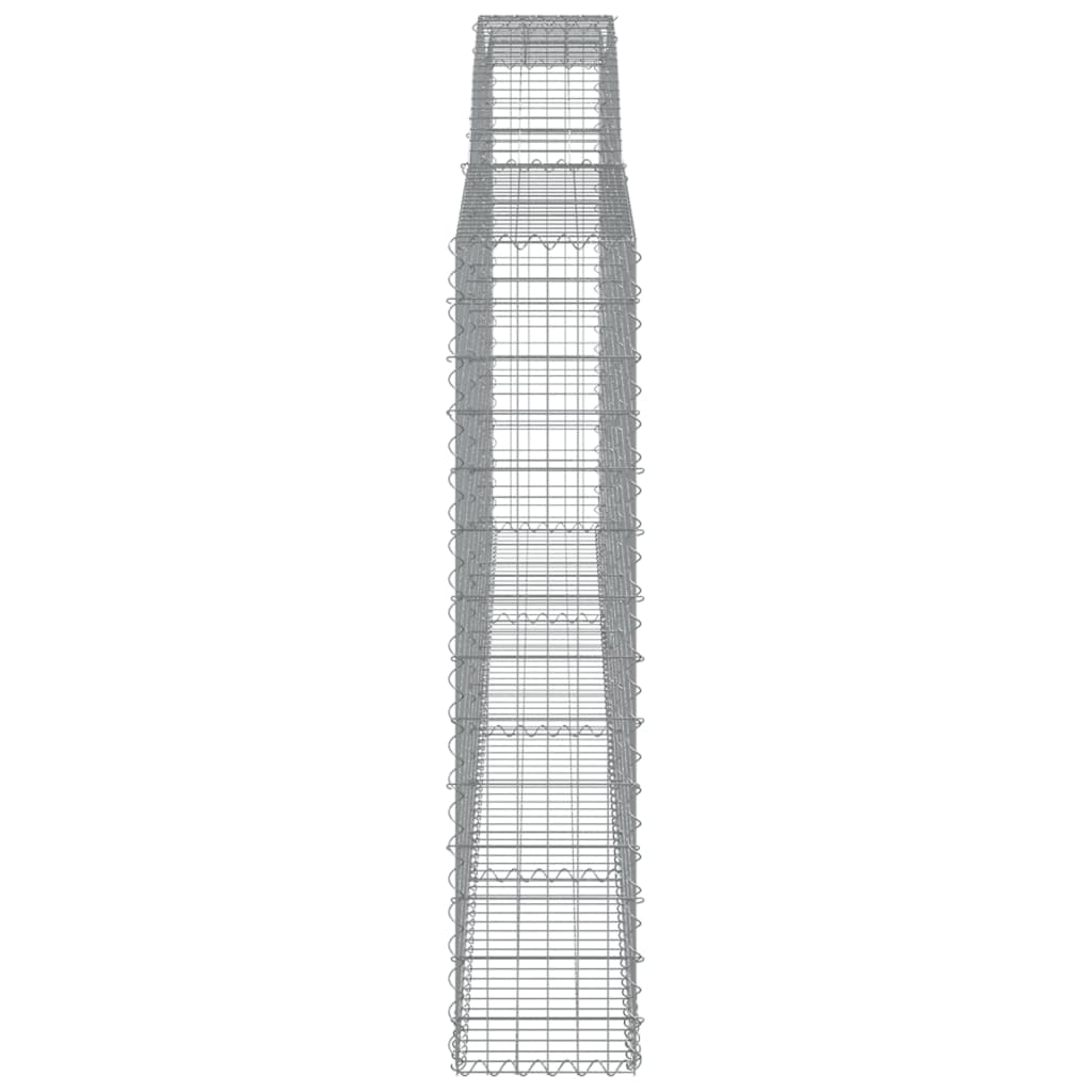 Klenuté gabionové koše 2 ks 400x30x140/160cm pozinkované železo