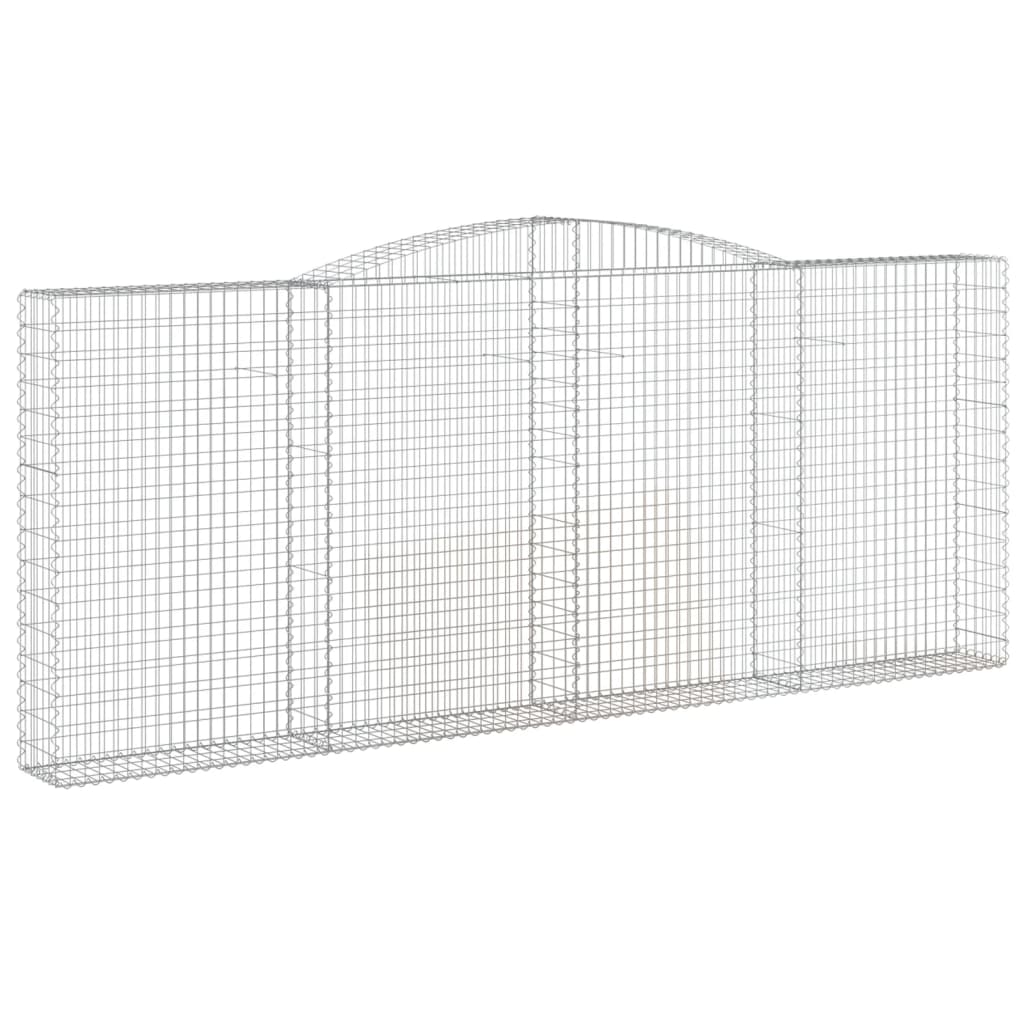 Klenuté gabionové koše 3 ks 400x30x160/180cm pozinkované železo