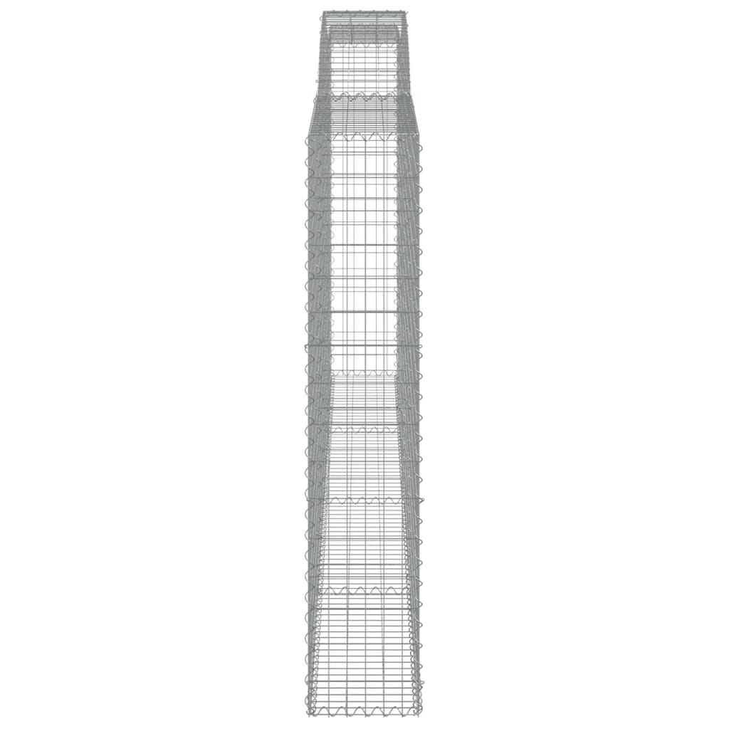 Klenuté gabionové koše 3 ks 400x30x160/180cm pozinkované železo