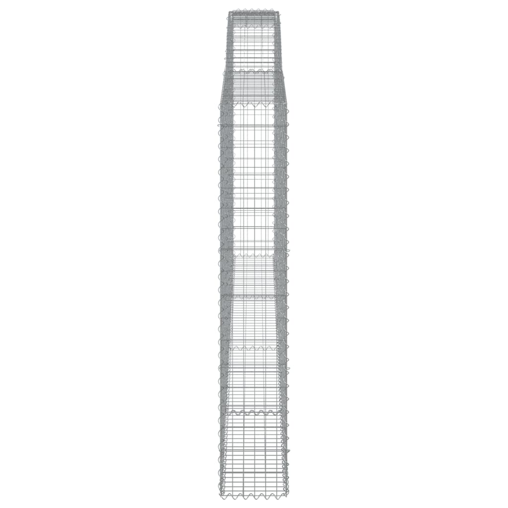 Klenuté gabionové koše 2 ks 400x30x180/200cm pozinkované železo