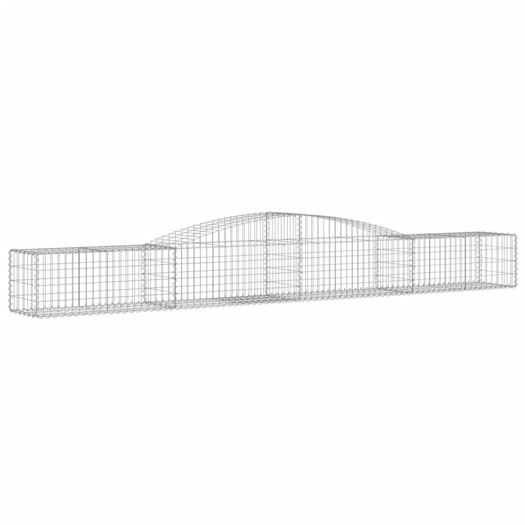 Klenuté gabionové koše 5 ks 400x50x40/60 cm pozinkované železo