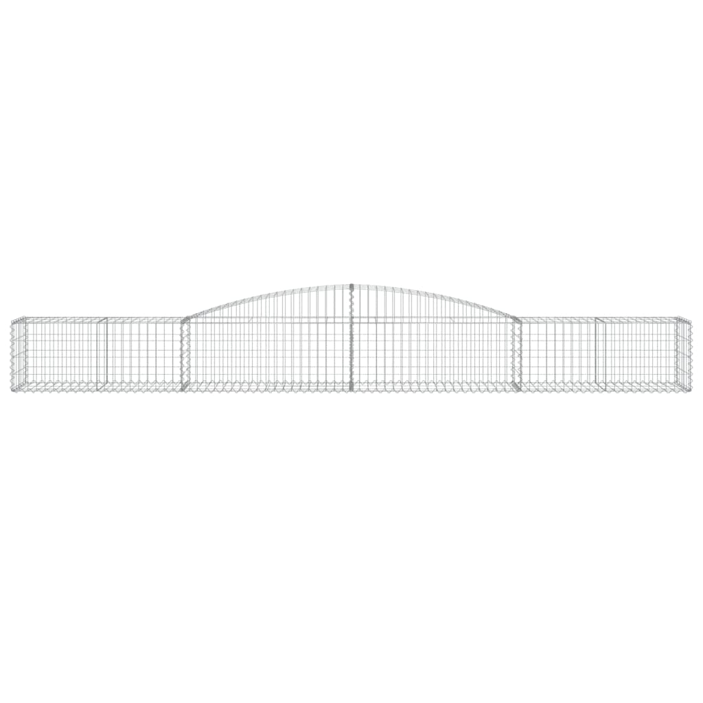 Klenuté gabionové koše 5 ks 400x50x40/60 cm pozinkované železo