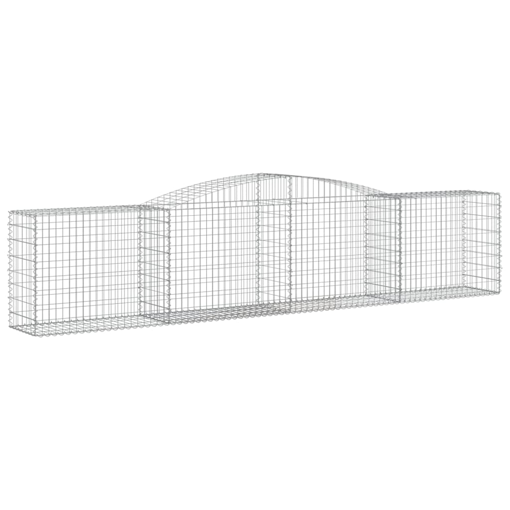 Klenuté gabionové koše 2 ks 400x50x80/100 cm pozinkované železo