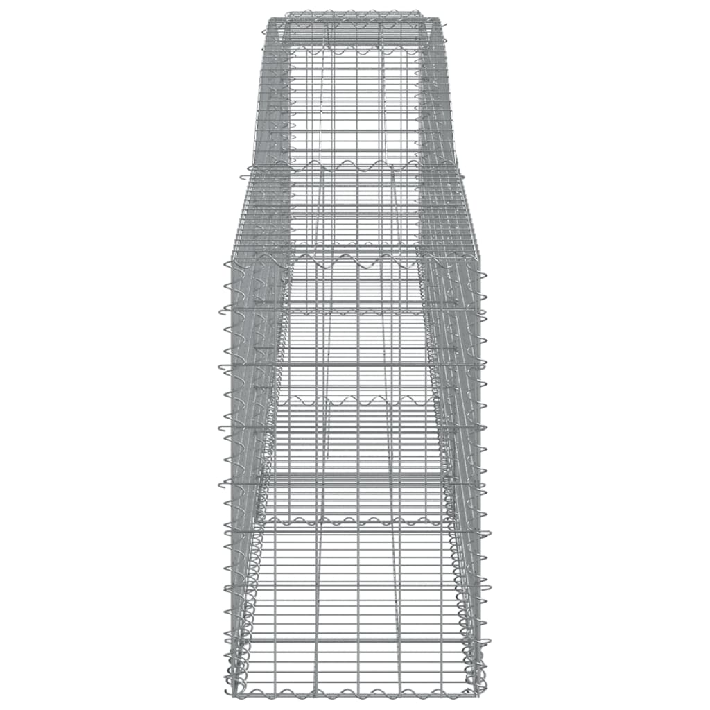 Klenuté gabionové koše 4 ks 400x50x80/100 cm pozinkované železo