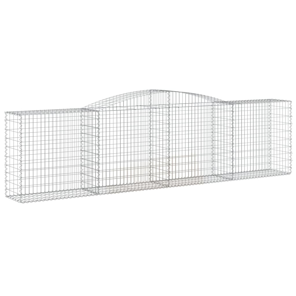 Klenuté gabionové koše 3 ks 400x50x100/120cm pozinkované železo