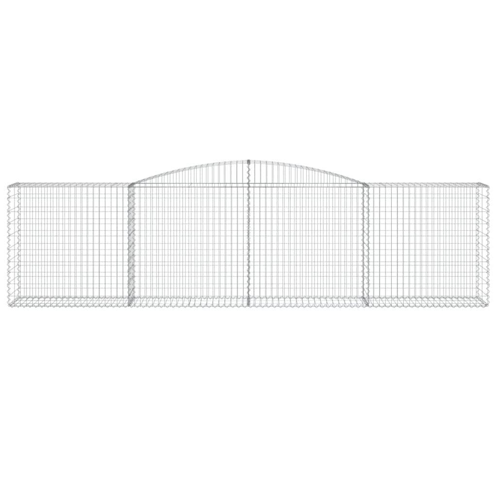 Klenuté gabionové koše 3 ks 400x50x100/120cm pozinkované železo