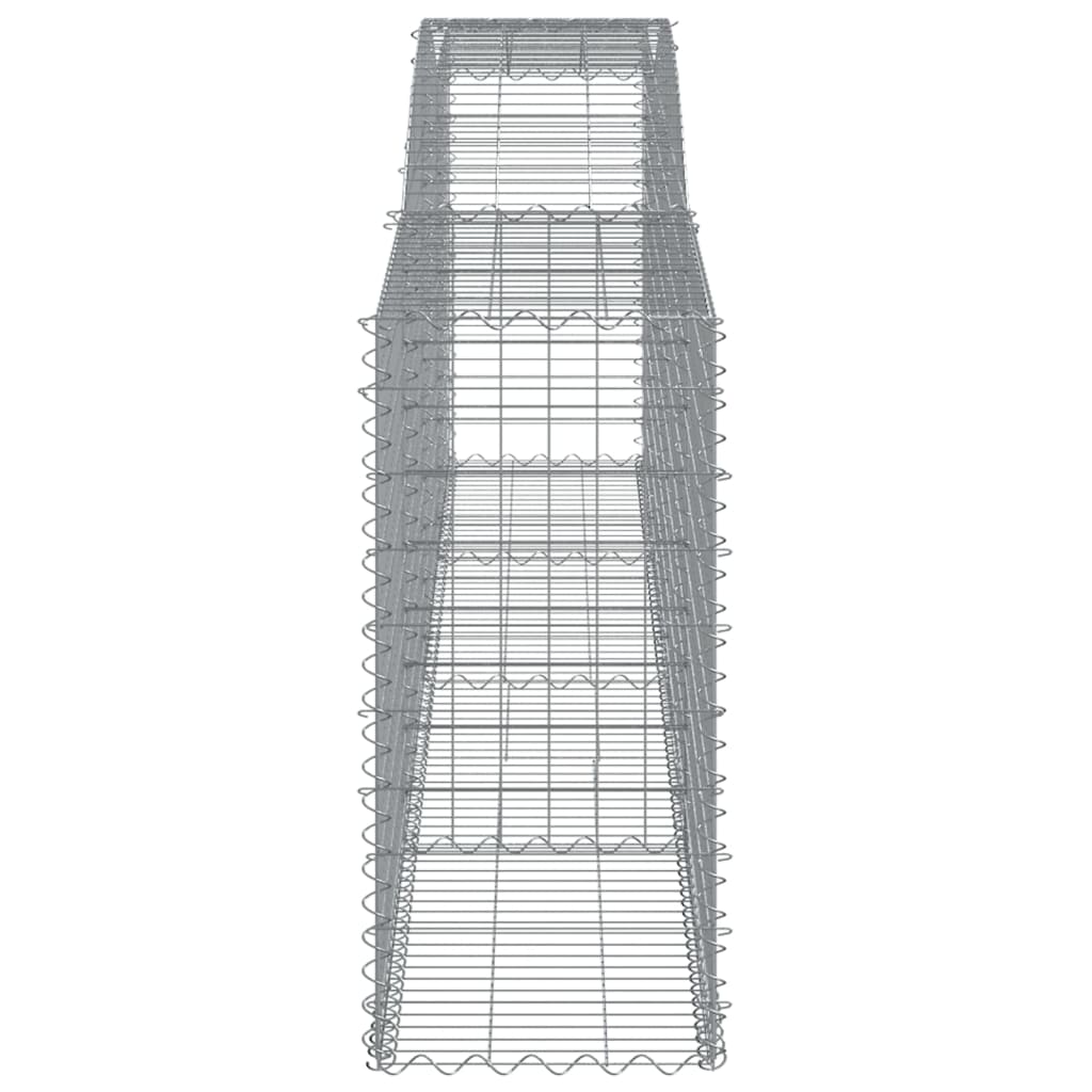 Klenuté gabionové koše 3 ks 400x50x100/120cm pozinkované železo