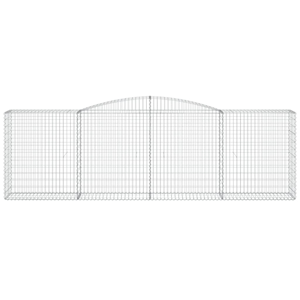 Klenuté gabionové koše 2 ks 400x50x120/140cm pozinkované železo