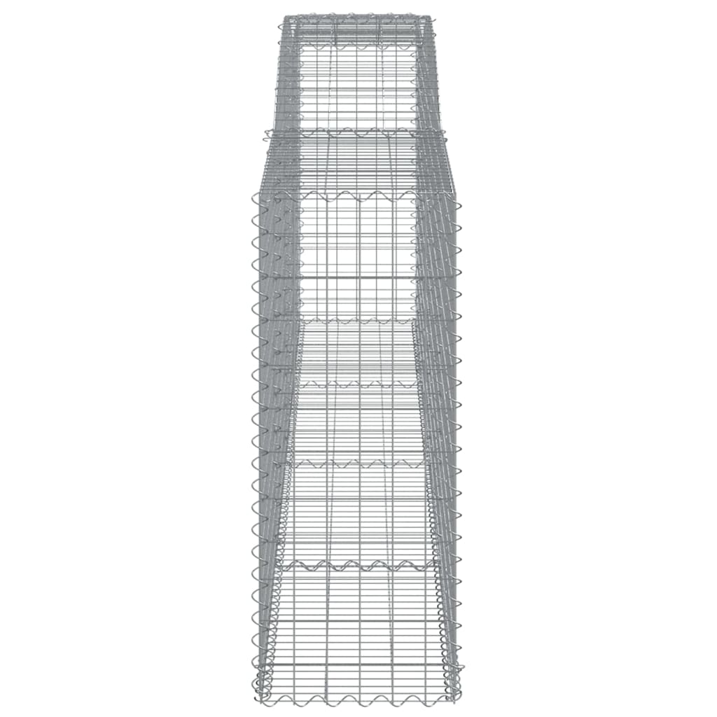 Klenuté gabionové koše 2 ks 400x50x120/140cm pozinkované železo