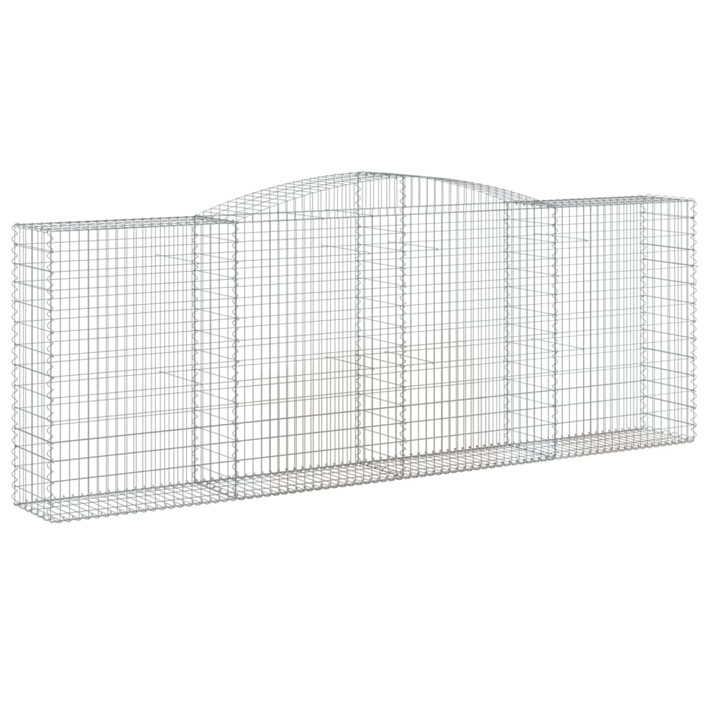 Klenuté gabionové koše 2 ks 400x50x140/160cm pozinkované železo