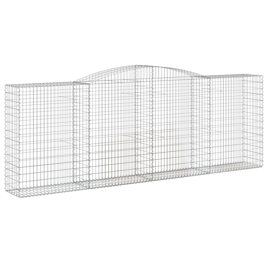 Klenuté gabionové koše 3 ks 400x50x140/160cm pozinkované železo