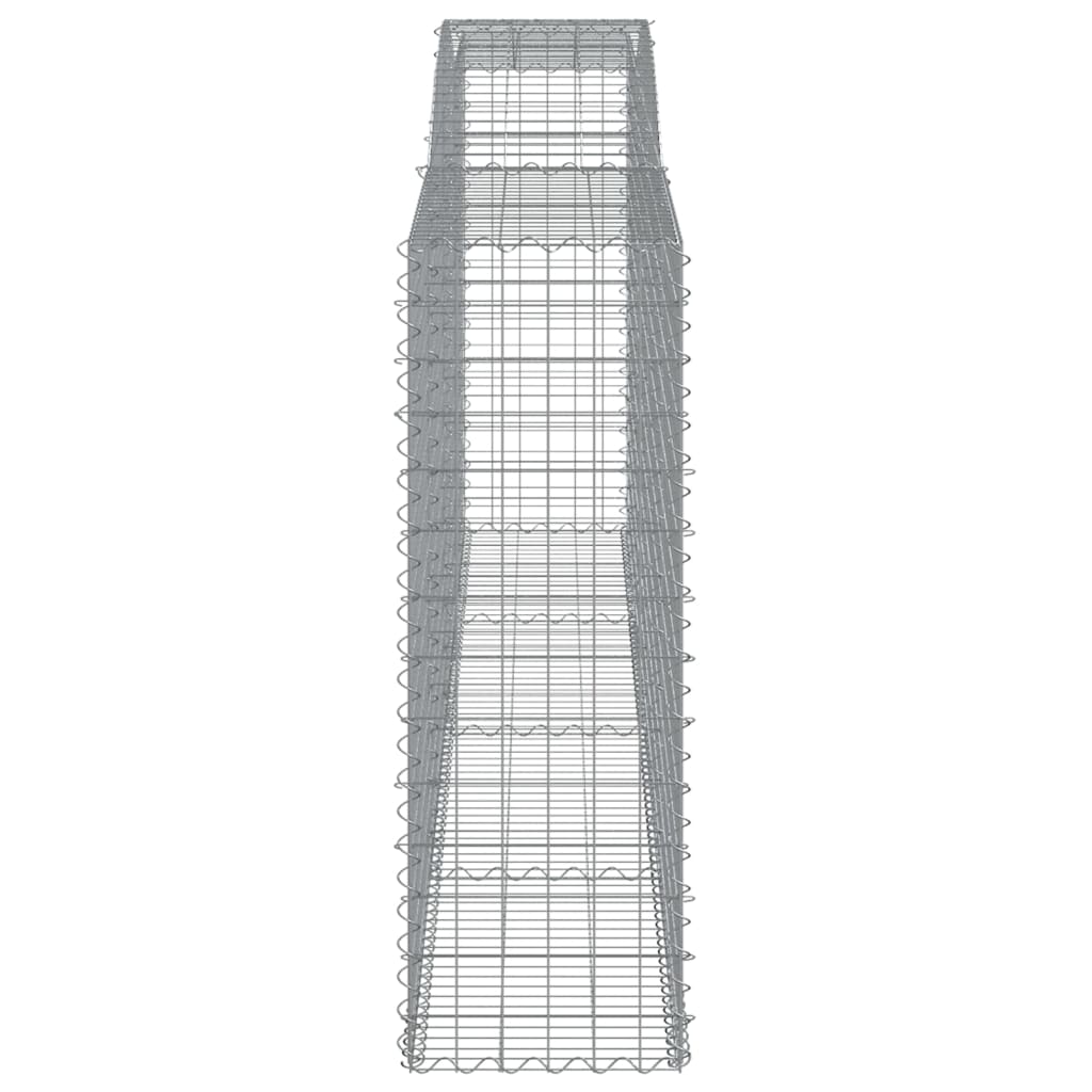 Klenuté gabionové koše 3 ks 400x50x140/160cm pozinkované železo