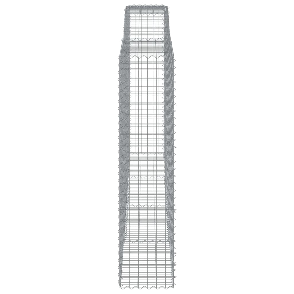 Klenuté gabionové koše 2 ks 400x50x200/220cm pozinkované železo