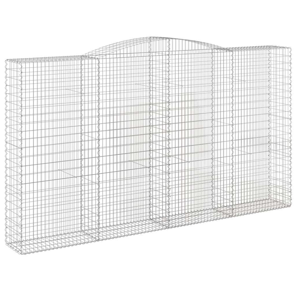 Klenuté gabionové koše 2 ks 400x50x220/240cm pozinkované železo