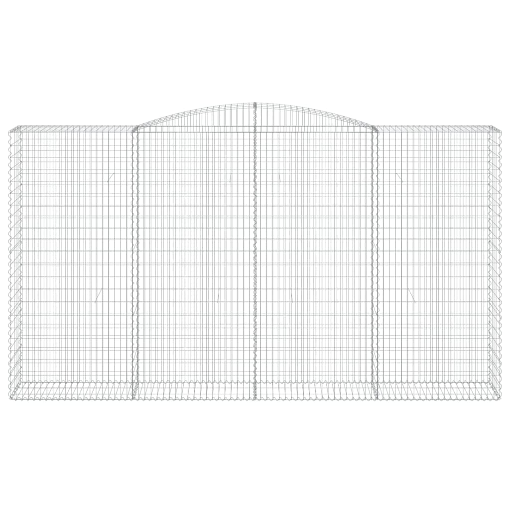 Klenuté gabionové koše 2 ks 400x50x220/240cm pozinkované železo