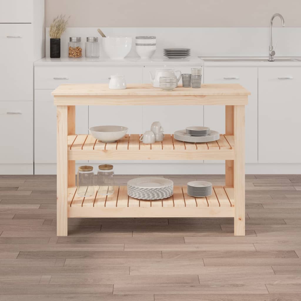 Dílenský stůl 110,5 x 50 x 80 cm masivní borové dřevo