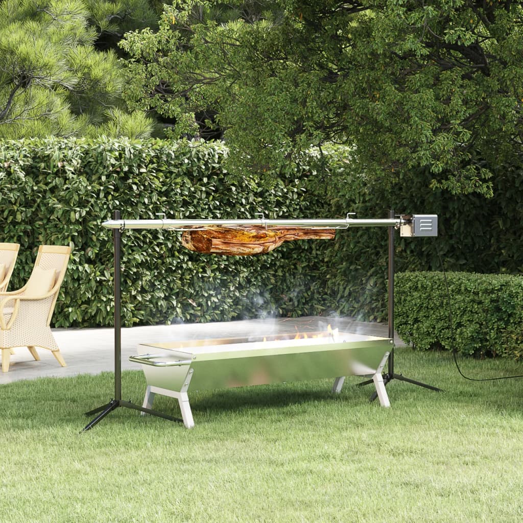 Automatický gril s motorem nerezová ocel 150 x 46,5 x 82,5 cm