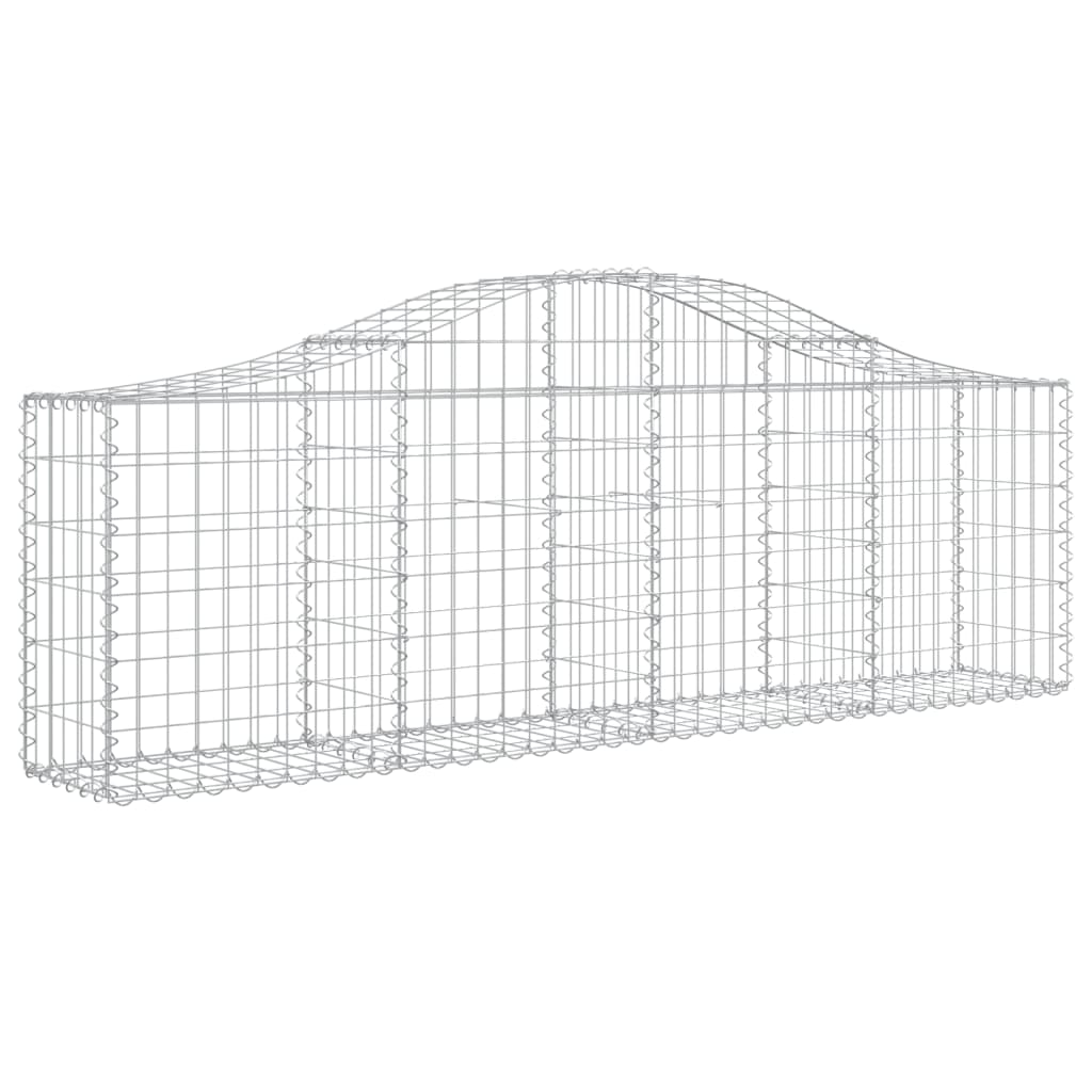 Klenutý gabionový koš 200 x 30 x 60/80 cm pozinkované železo