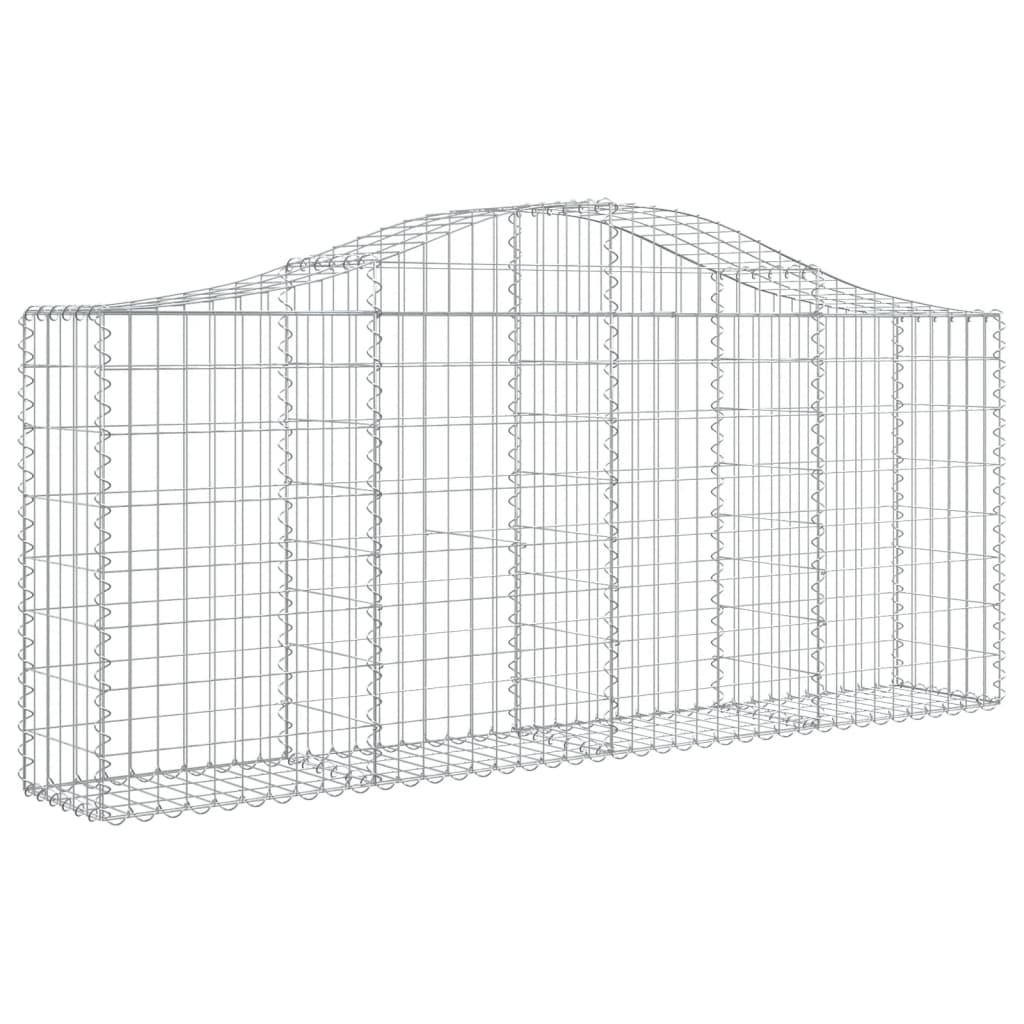 Klenutý gabionový koš 200 x 30 x 80/100 cm pozinkované železo