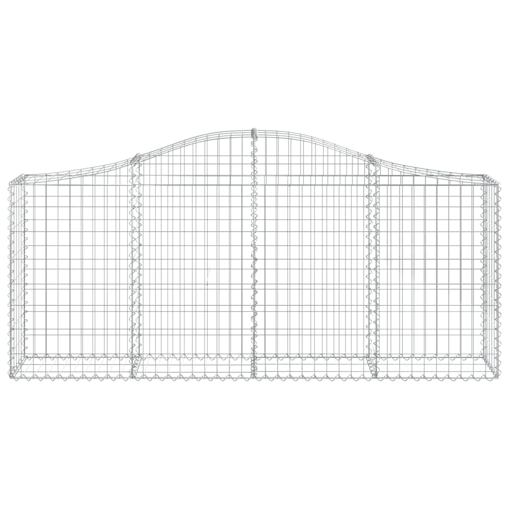 Klenutý gabionový koš 200 x 30 x 80/100 cm pozinkované železo