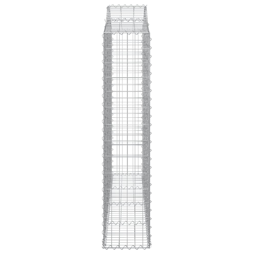 Klenutý gabionový koš 200 x 30 x 140/160 cm pozinkované železo