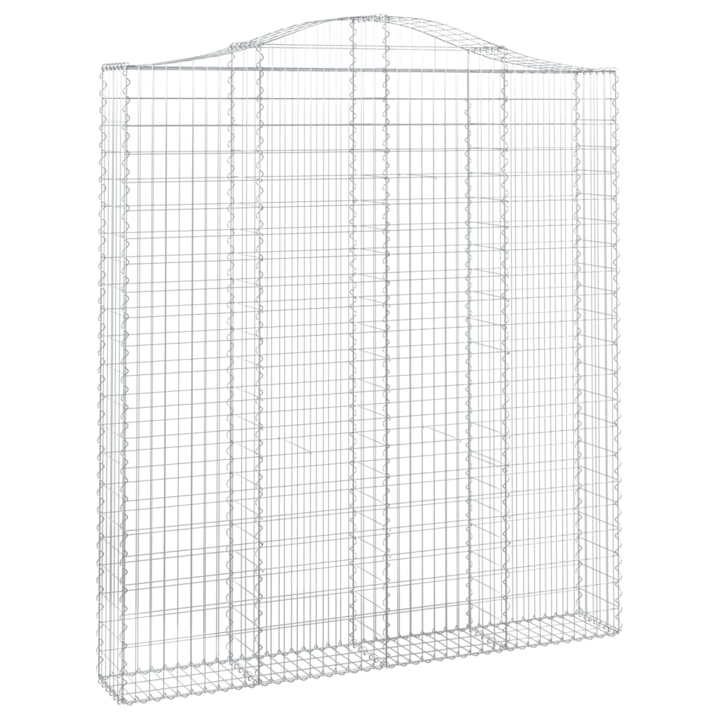 Klenutý gabionový koš 200 x 30 x 220/240 cm pozinkované železo
