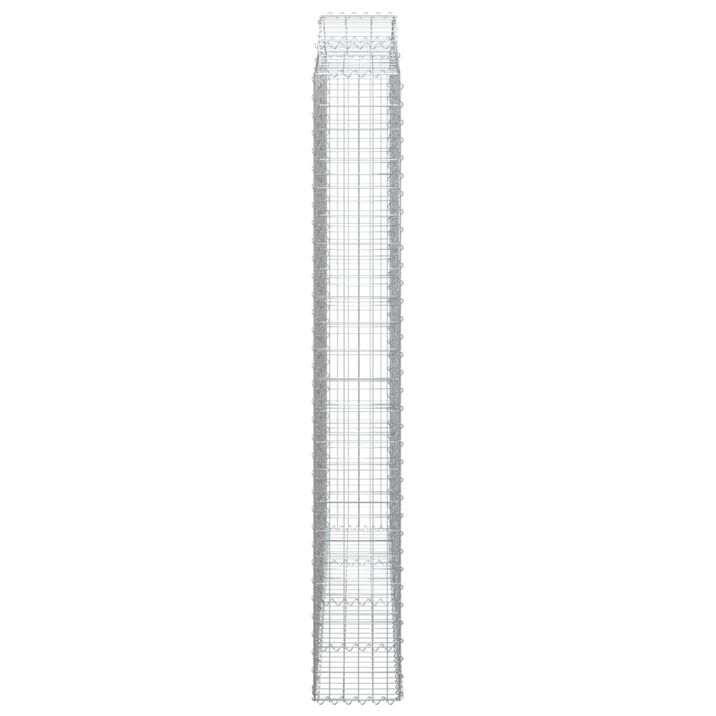 Klenutý gabionový koš 200 x 30 x 220/240 cm pozinkované železo