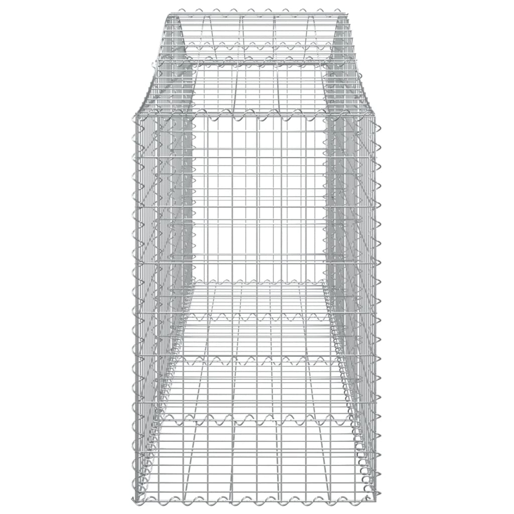Klenutý gabionový koš 200 x 50 x 80/100 cm pozinkované železo