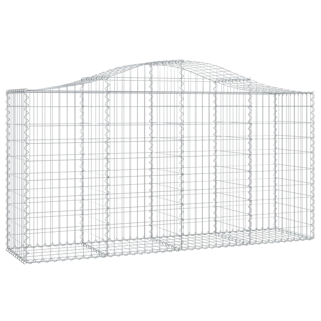Klenutý gabionový koš 200 x 50 x 100/120 cm pozinkované železo
