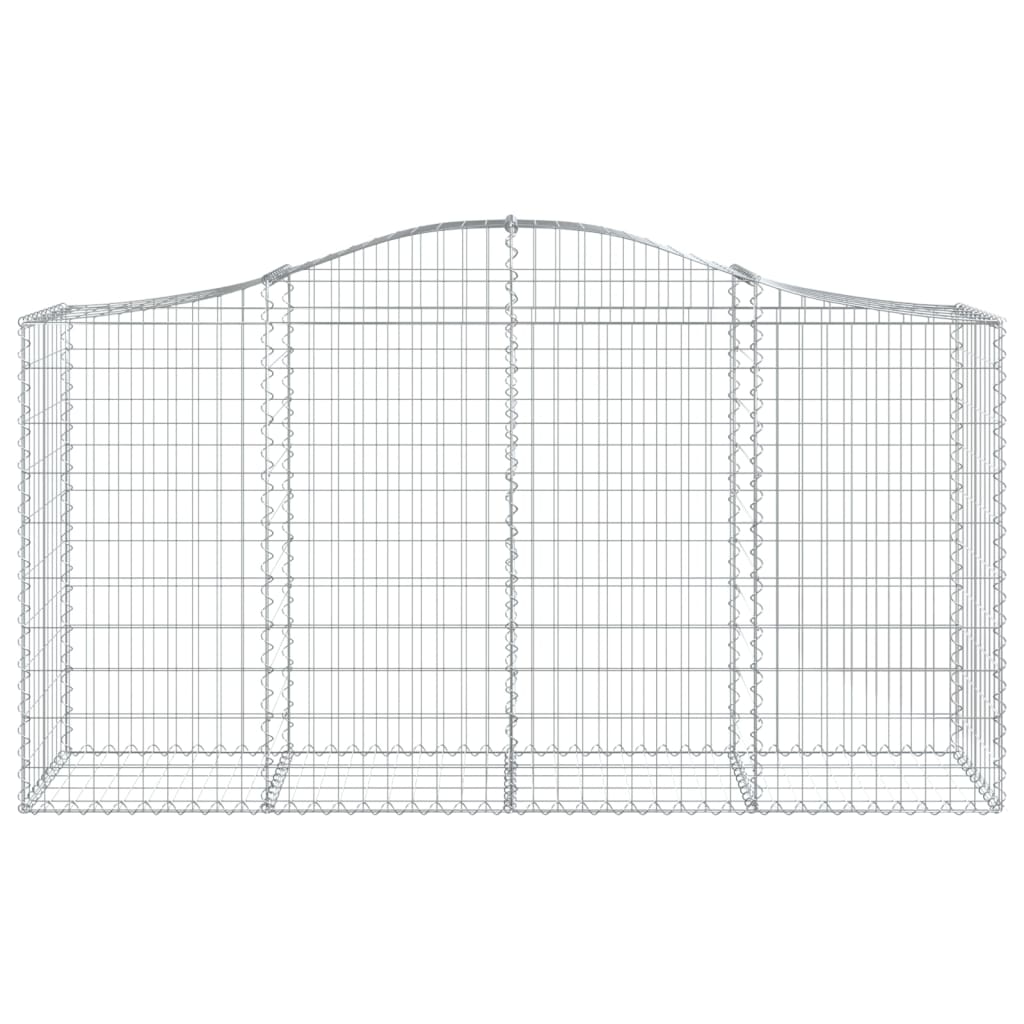 Klenutý gabionový koš 200 x 50 x 100/120 cm pozinkované železo