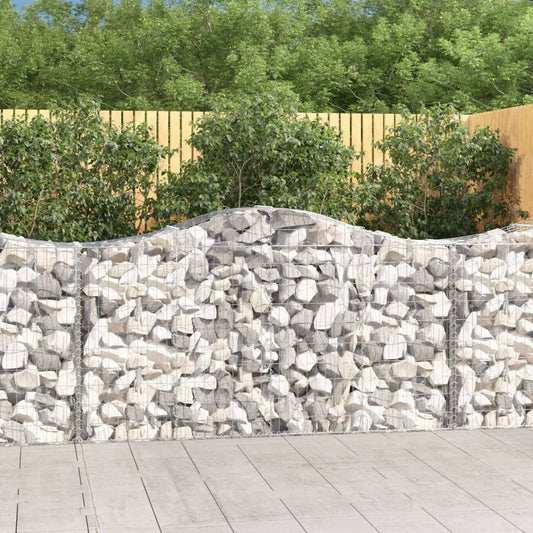 Klenutý gabionový koš 200 x 50 x 100/120 cm pozinkované železo