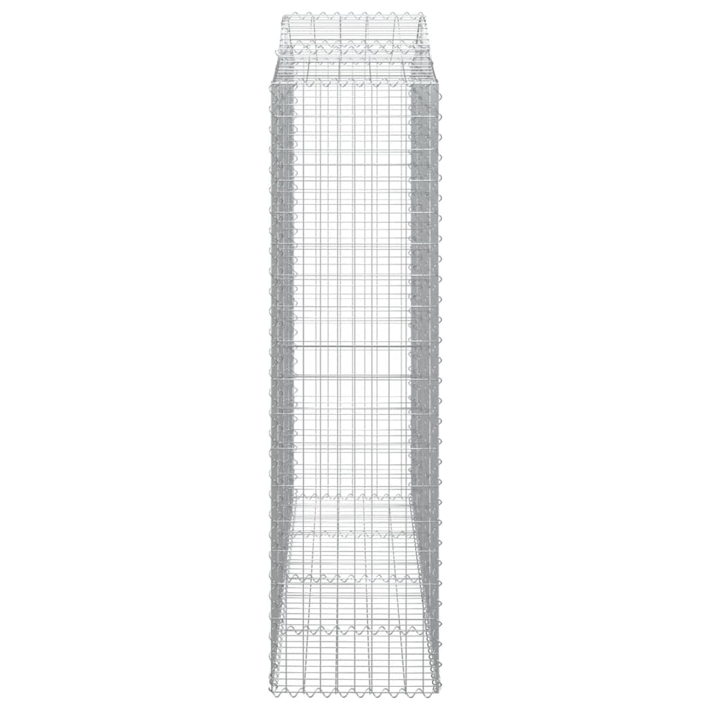 Klenutý gabionový koš 200 x 50 x 180/200 cm pozinkované železo