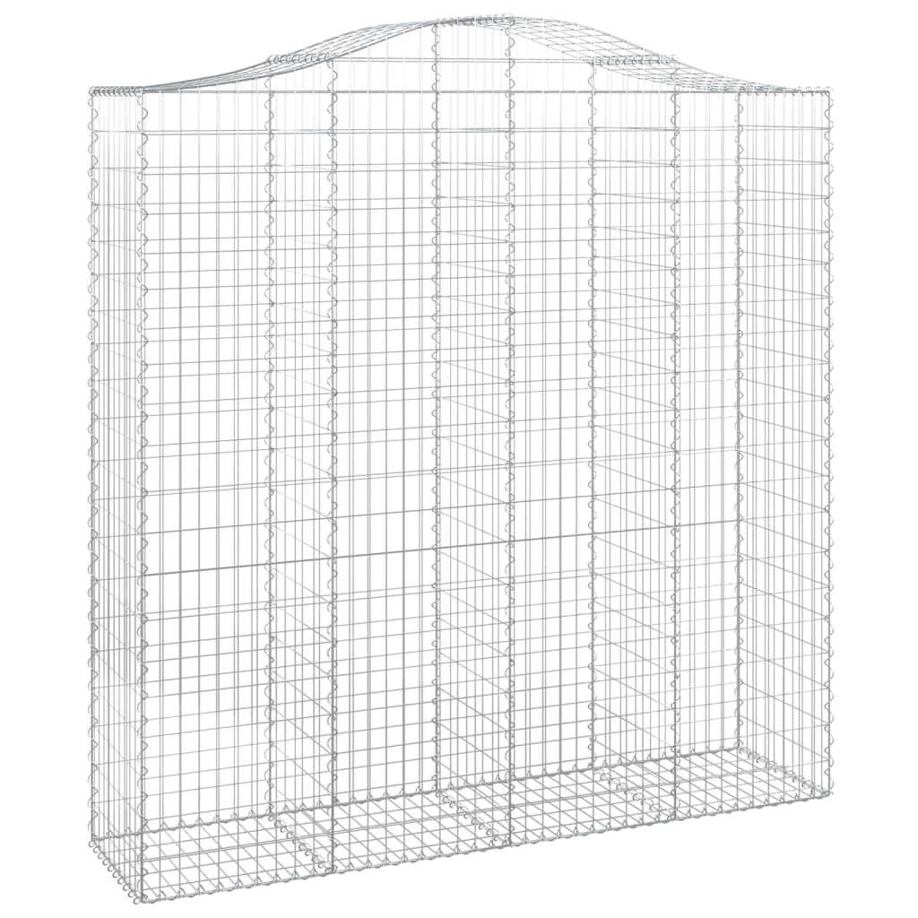 Klenutý gabionový koš 200 x 50 x 200/220 cm pozinkované železo