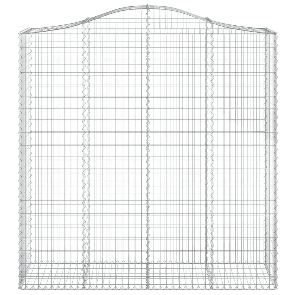 Klenutý gabionový koš 200 x 50 x 200/220 cm pozinkované železo
