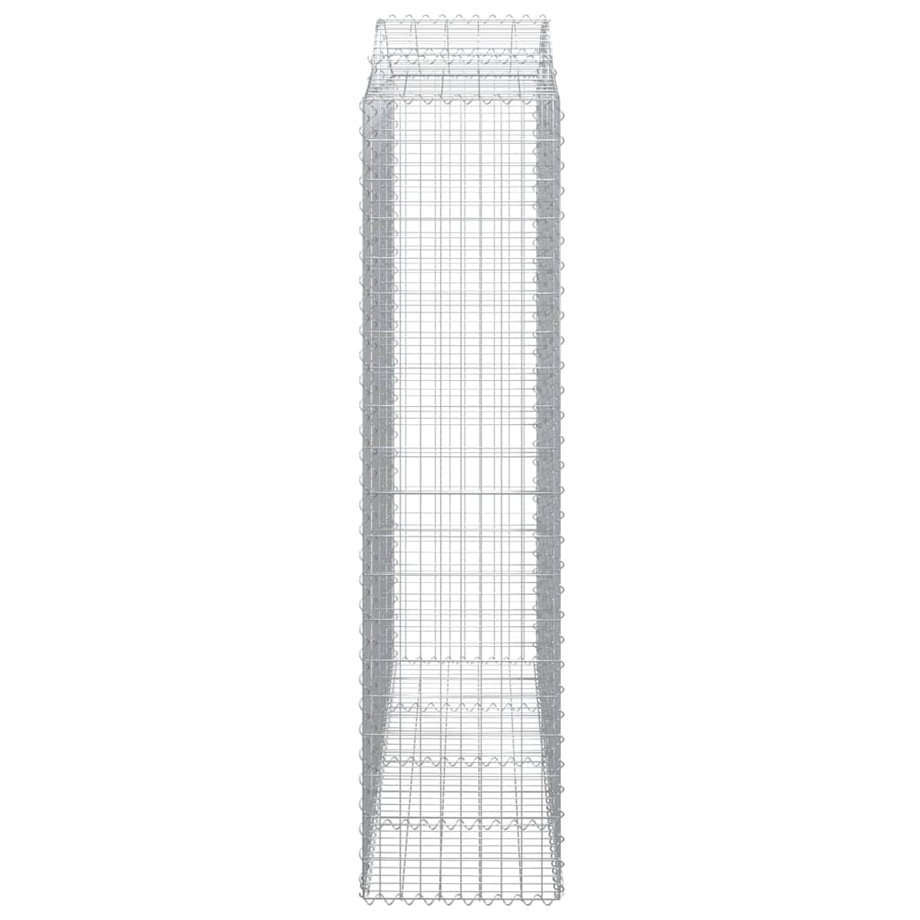 Klenutý gabionový koš 200 x 50 x 200/220 cm pozinkované železo