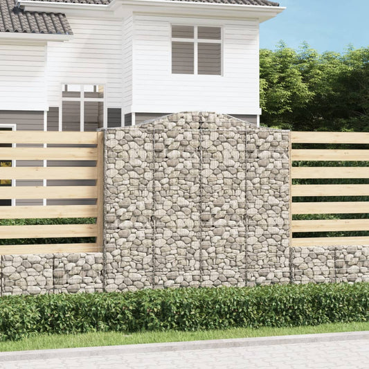 Klenutý gabionový koš 200 x 50 x 200/220 cm pozinkované železo
