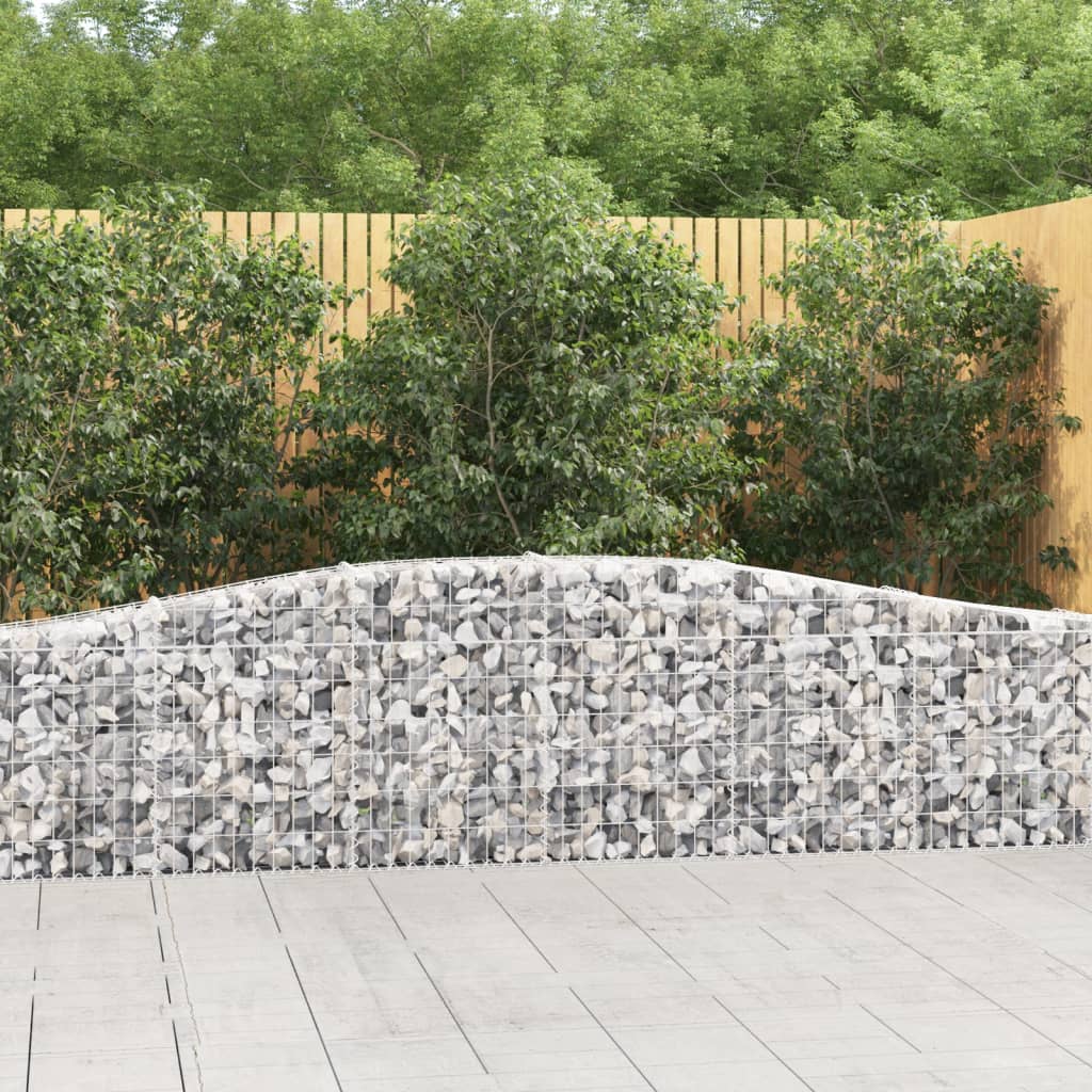 Klenutý gabionový koš 400 x 30 x 60/80 cm pozinkované železo