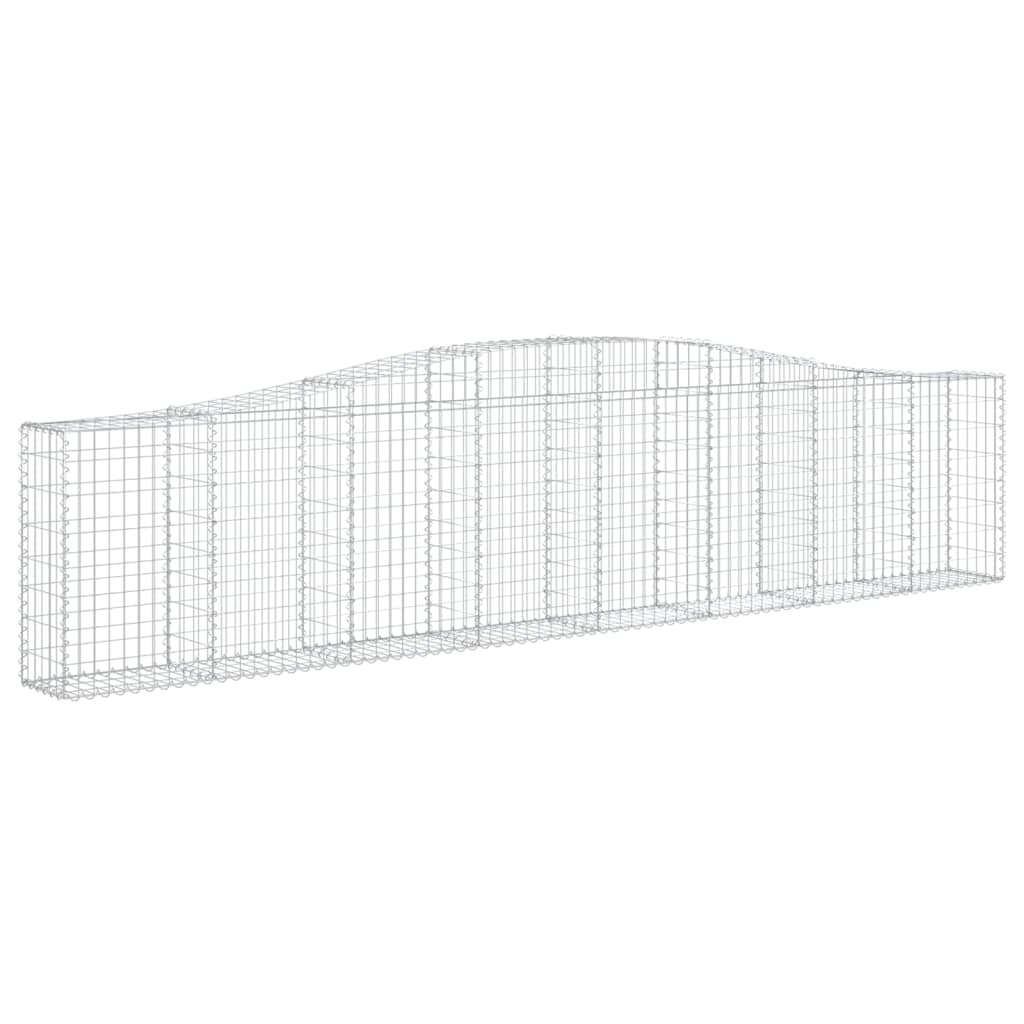 Klenutý gabionový koš 400 x 30 x 80/100 cm pozinkované železo