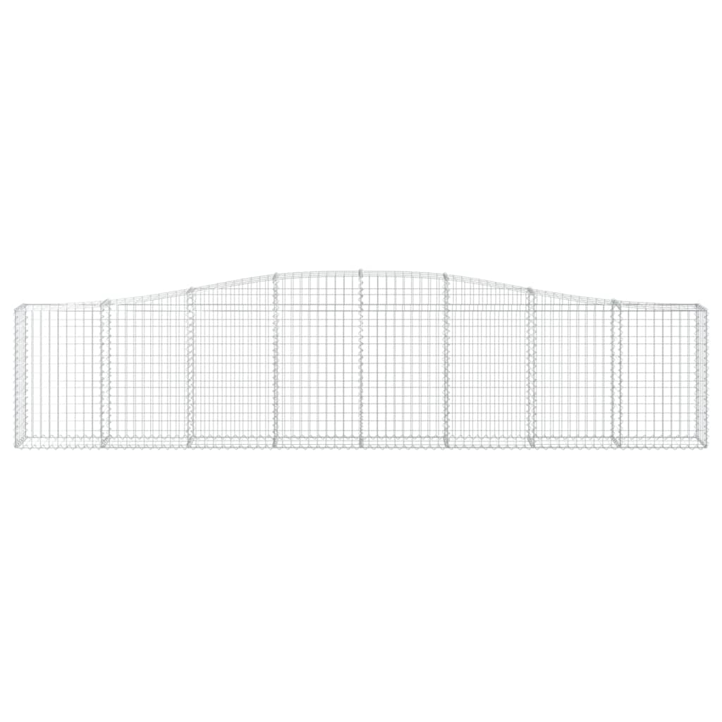 Klenutý gabionový koš 400 x 30 x 80/100 cm pozinkované železo