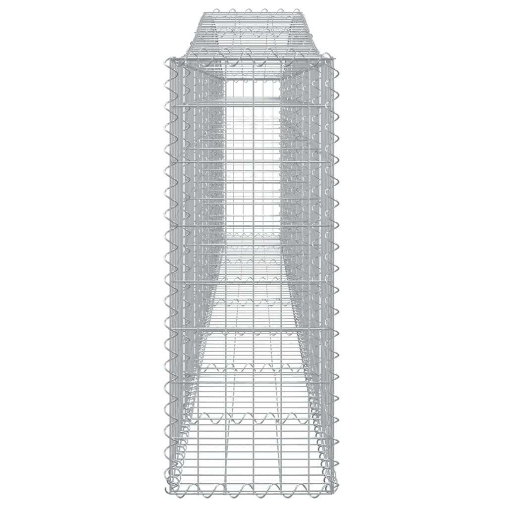 Klenutý gabionový koš 400 x 30 x 80/100 cm pozinkované železo