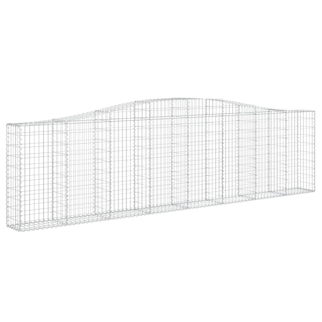 Klenutý gabionový koš 400 x 30 x 100/120 cm pozinkované železo