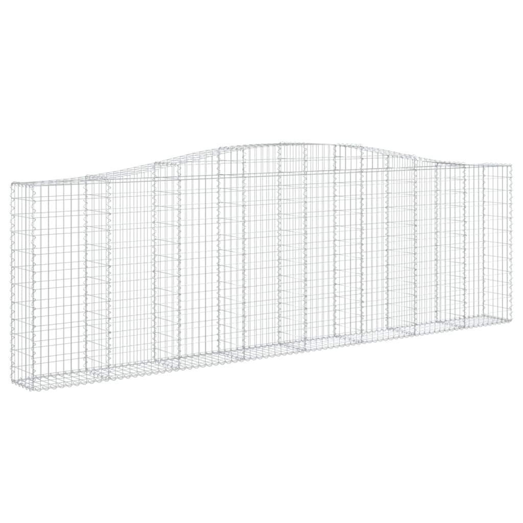 Klenutý gabionový koš 400 x 30 x 120/140 cm pozinkované železo