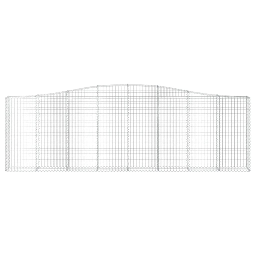 Klenutý gabionový koš 400 x 30 x 120/140 cm pozinkované železo