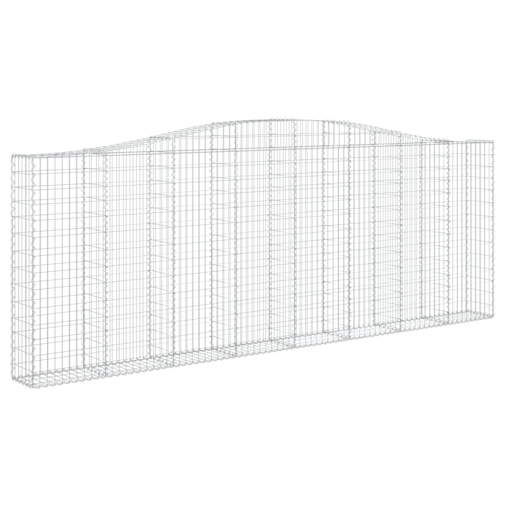 Klenutý gabionový koš 400 x 30 x 140/160 cm pozinkované železo