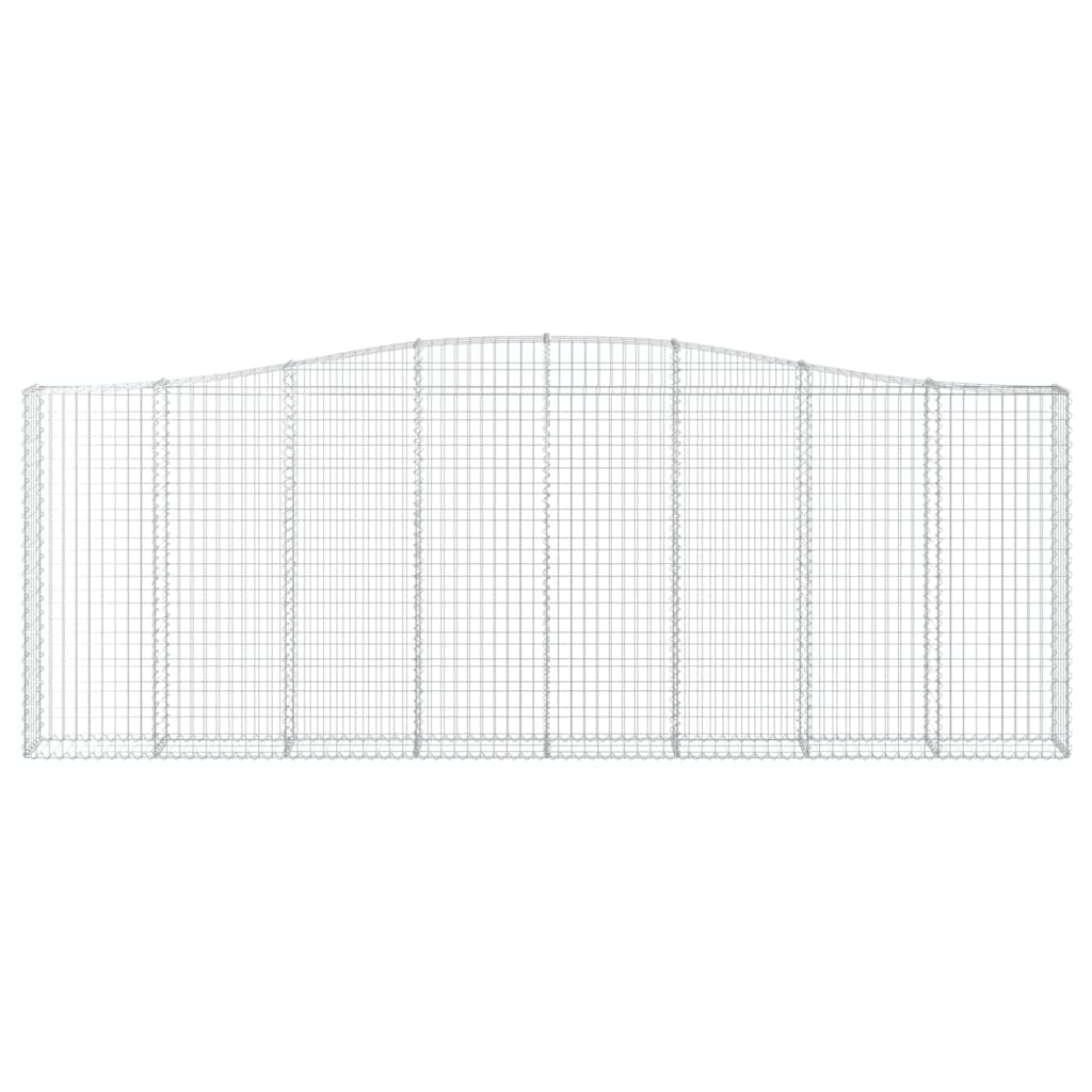Klenutý gabionový koš 400 x 30 x 140/160 cm pozinkované železo