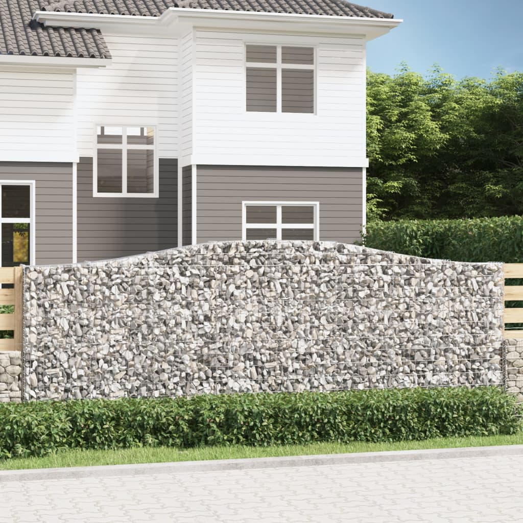 Klenutý gabionový koš 400 x 30 x 140/160 cm pozinkované železo