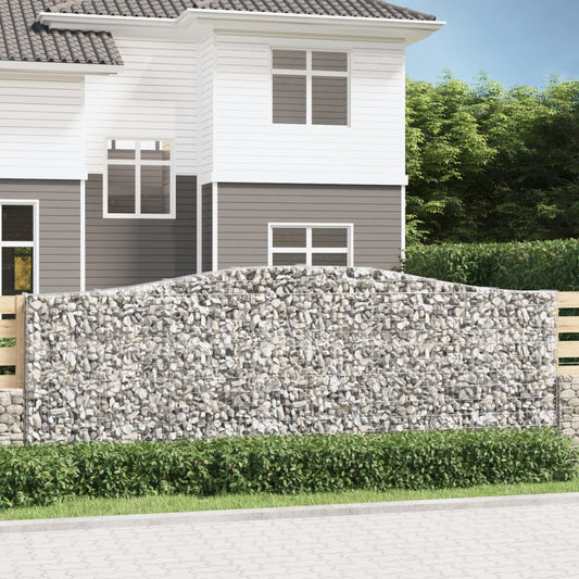 Klenutý gabionový koš 400 x 30 x 140/160 cm pozinkované železo